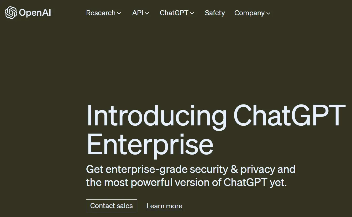OpenAI 推出 ChatGPT 企业版